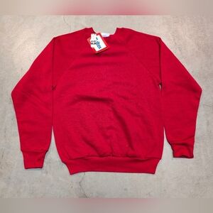 VTG 80s-90s Deadstock Tultex Sweatshirt Mens M Red Blank